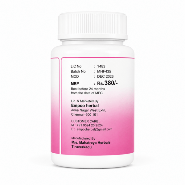 Empco Arthotre Capsule back label showing MRP Rs 380 and manufacturer details