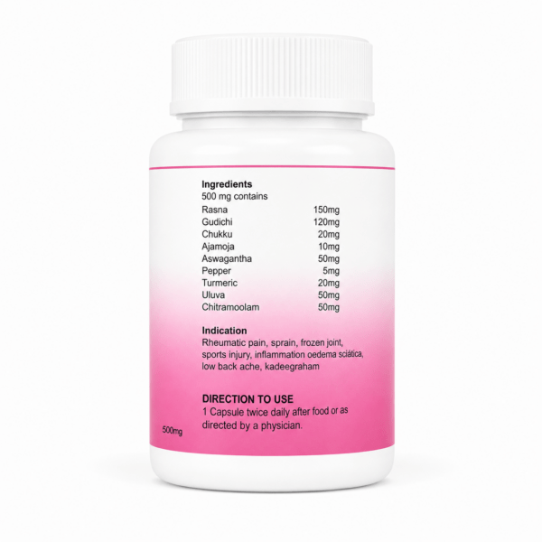 Empco Arthotre Capsule ingredients – Rasna Gudichi Ashwagandha Turmeric 500mg